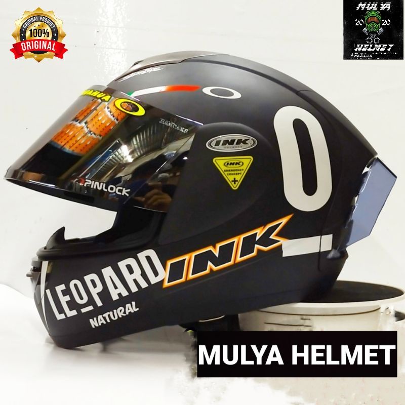 Terbaru Helm Full Face INK Cl Max  Black Solid Leopard