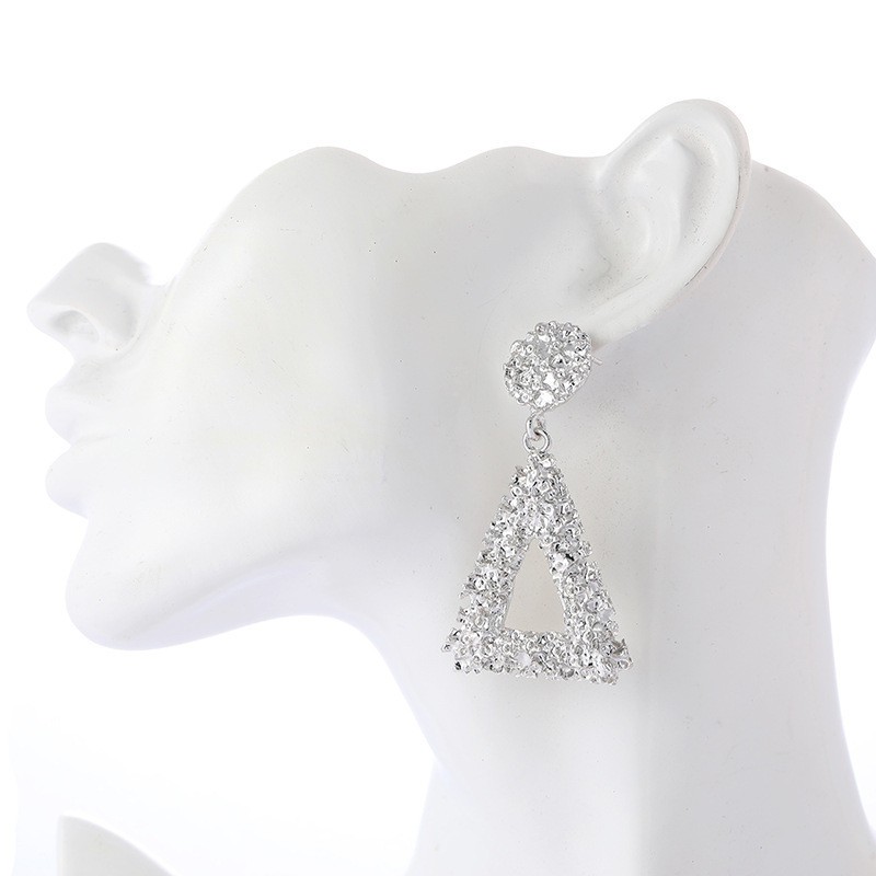 {COD}Anting Ala Korea Segitiga / Anting Paduan Segitiga Anting / Aksesoris Fashion Wanita Import-5