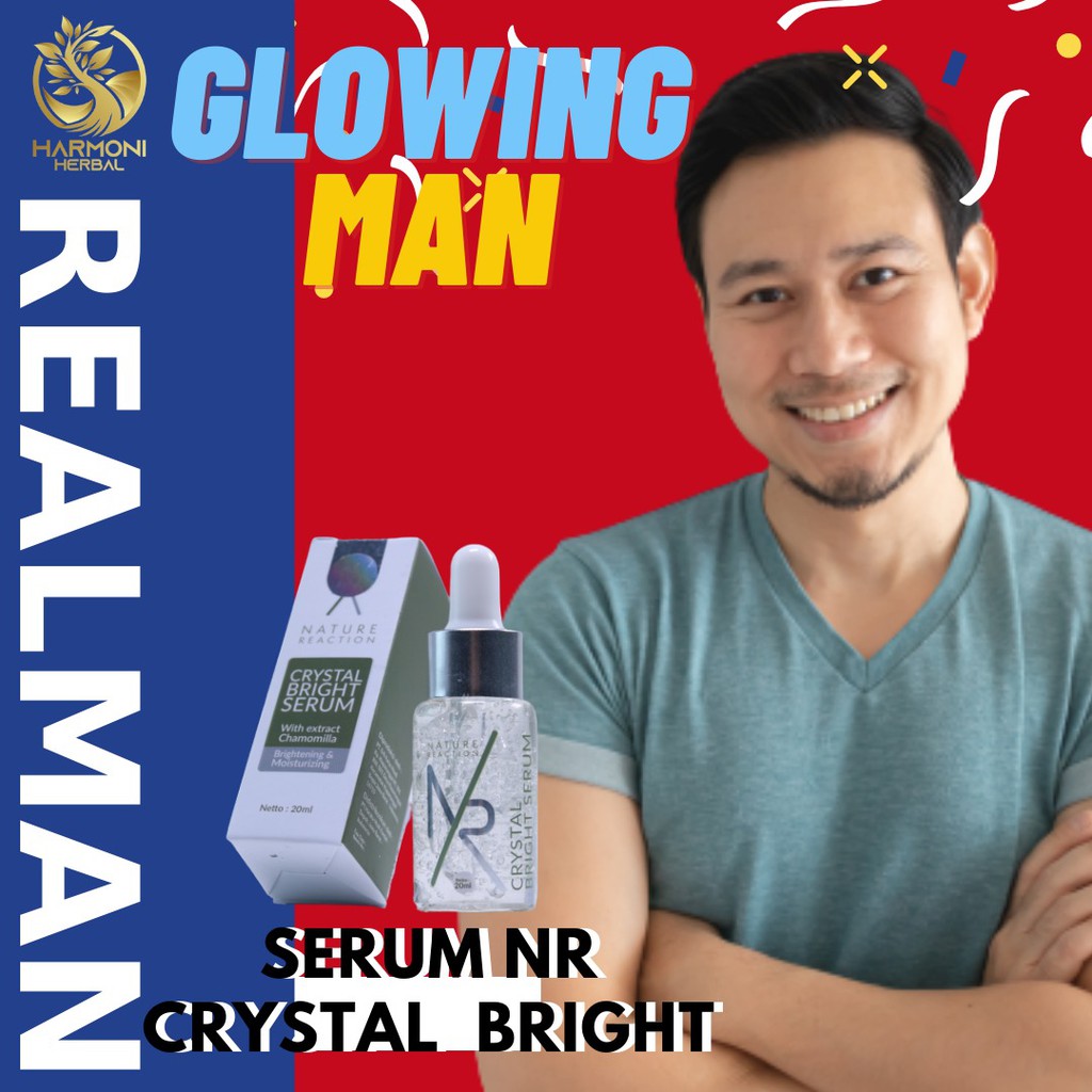 SERUM PEMUTIH WAJAH PRIA | SERUM NR GLOW NATURE REACTION FOR MEN BRIGT ISI 20 ML