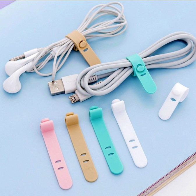 OVERFLOWS.ID Pengikat Kabel Warna Headphone Charger Earphone Cable Manager Multifungsi