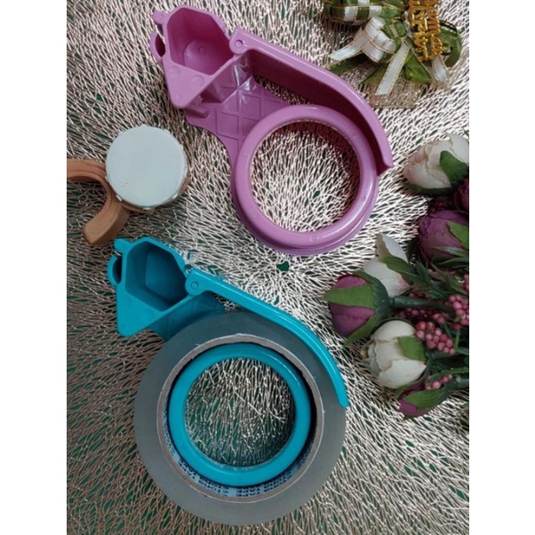 Tape Dispenser/Rumah lakban 2 inch HIJAU TOSCA, Pemotong lakban GLORY  TD01 up to 3&quot;