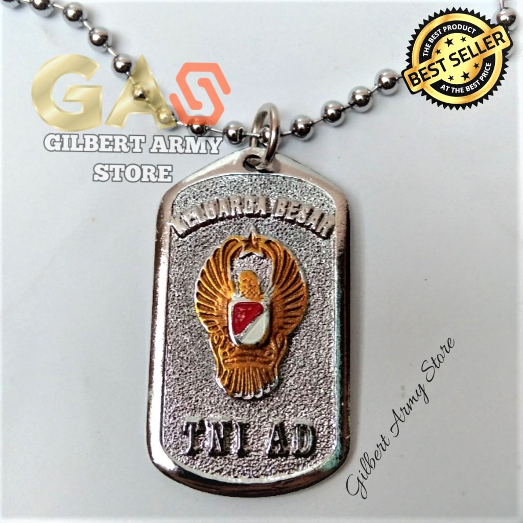 GILBERT ARMY STORE Kalung Pria Tni Ad Kalung Militer Army Titanium Anti Karat Grosir Kalung Murah