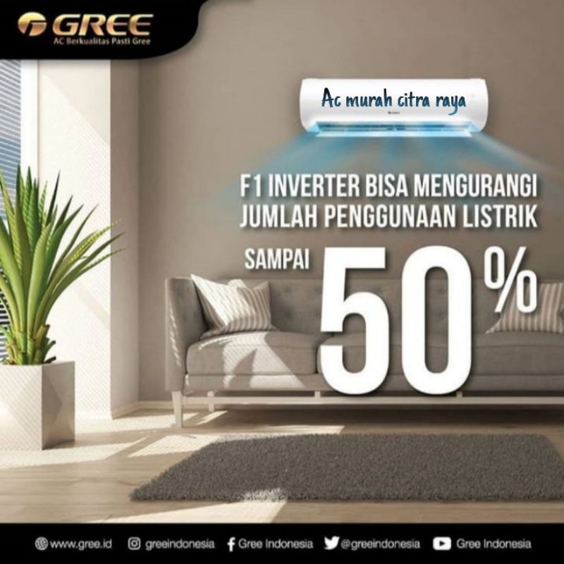 GREE AC 1/2 PK KUALITAS MEWAH HARGA MURAH
