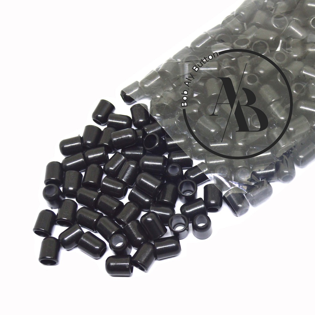 STOPPER TALI SERUT 3 MM PER 100 PCS WARNA HITAM STOPPER AFITSON HITAM