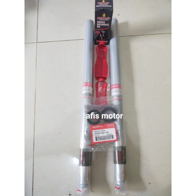 As shock depan (KCJ)+seal shock+ oli shock Honda Tiger lama original