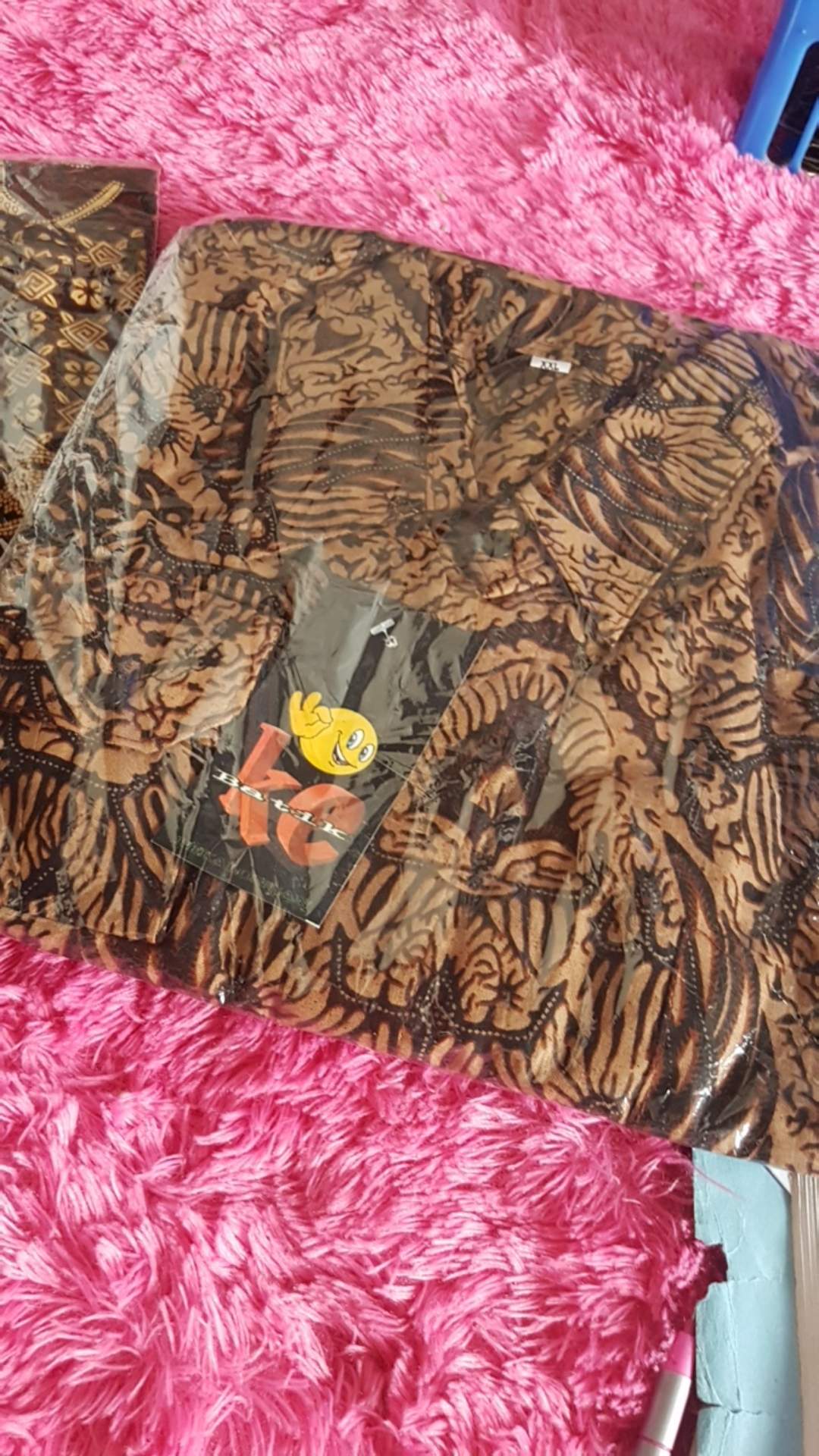 Kemeja Batik Kerja Big Size Jumbo Size Fit Xxl Ld 115 Warna Hitam Putih Casual Formal Kondangan I.76