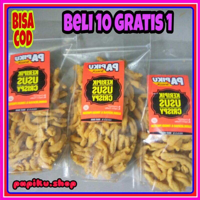 

PROMO..[TERMURAH] USUS CRISPY 50 GRAM-KERIPIK USUS ENAK