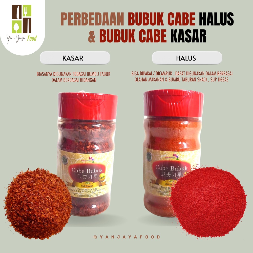 Bubuk Cabe Halus / Chili Powder Korea 50g Kemasan Botol