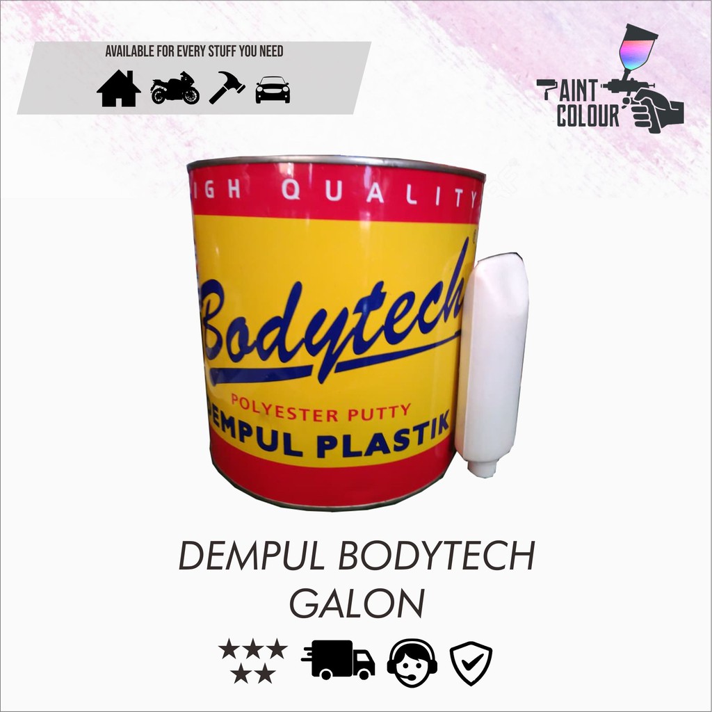 Dempul Bodytech Galon Mobil/Motor/Besi/Kayu