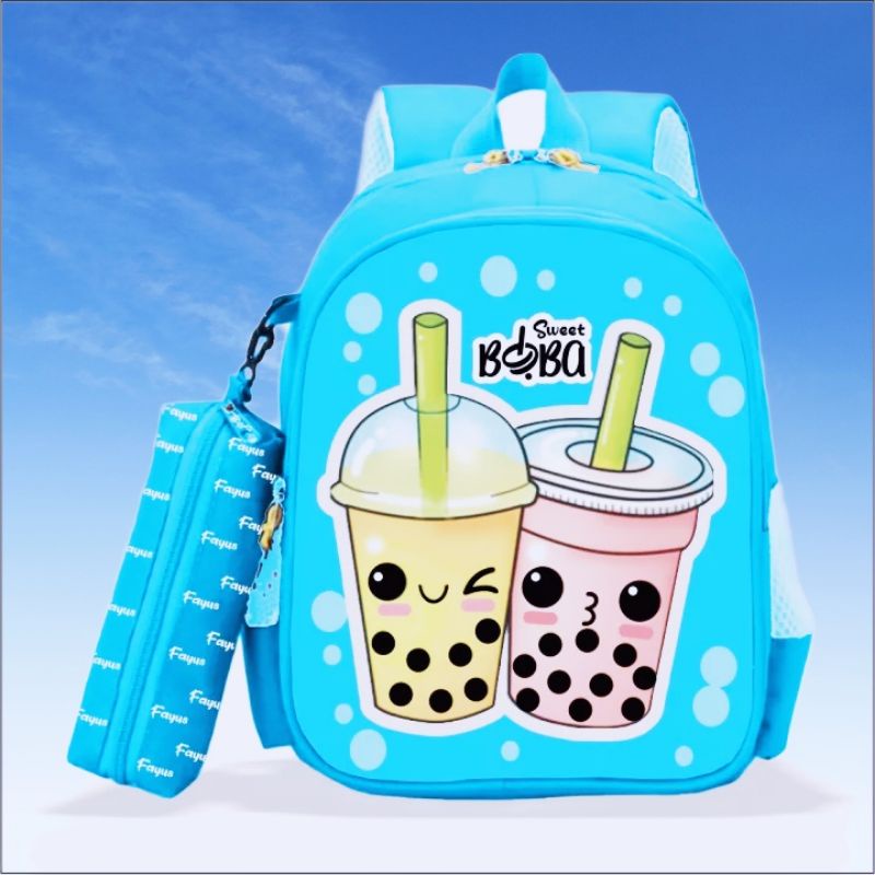 Ransel Sekolah Boba Cup Lucu Ransel Sekolah Anak Perempuan SD TK Dan Paud