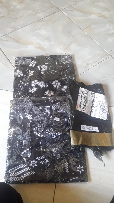 Kemeja Batik Pria Lengan Panjang Coklat Motif Manggar Coklat Dan Hitam_013