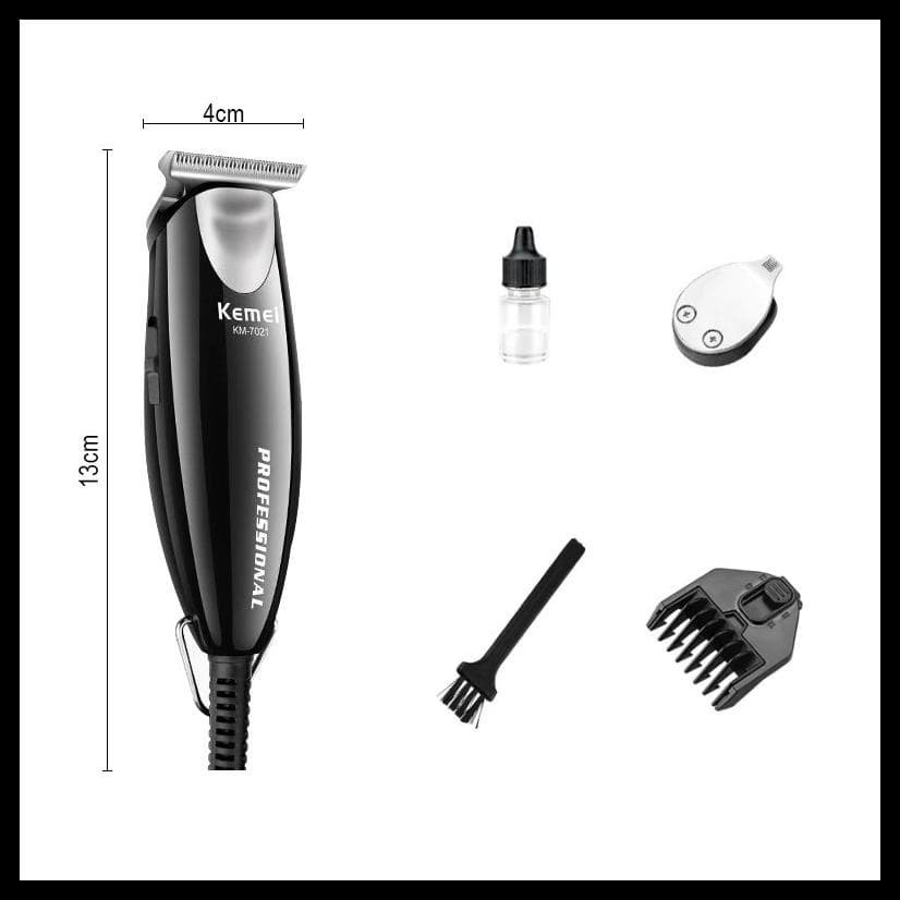 Alat Pencukur Rambut Kemei KM-7021 Electric Hair Clipper Multifungsi