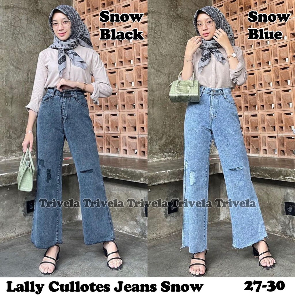Kulot Jeans Wanita Lally / Lally Cullotes Jeans 27-34