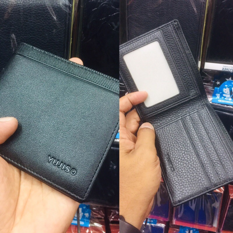 dompet pria bahan kulit asli campuran produk lokal berkualitas #dompet #dompetcowok #dompetlipat