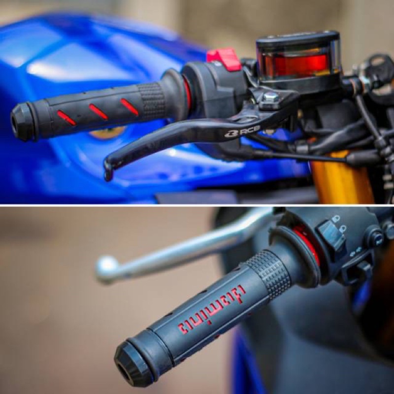 HAND HANDLE GRIP FAT HANDGRIP MOTOR RCB (RacingBoy) HANDFAT HANFAT HG66 MODEL BULU - HG55 MODEL BINTIK VARIASI WARNA DAN  BLACK ASLI ORIGINAL KARETEMPUK BEAT MIO FINO NMAX PCX ADV VARIO NINJA SATRIA FU CBR150R KLX JALU STANG BANDUL TRAIL CRF AEROX