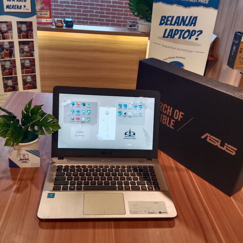 LAPTOP ASUS INTEL CELERON RAM 4GB HDD 1TB | BEKAS SECOND