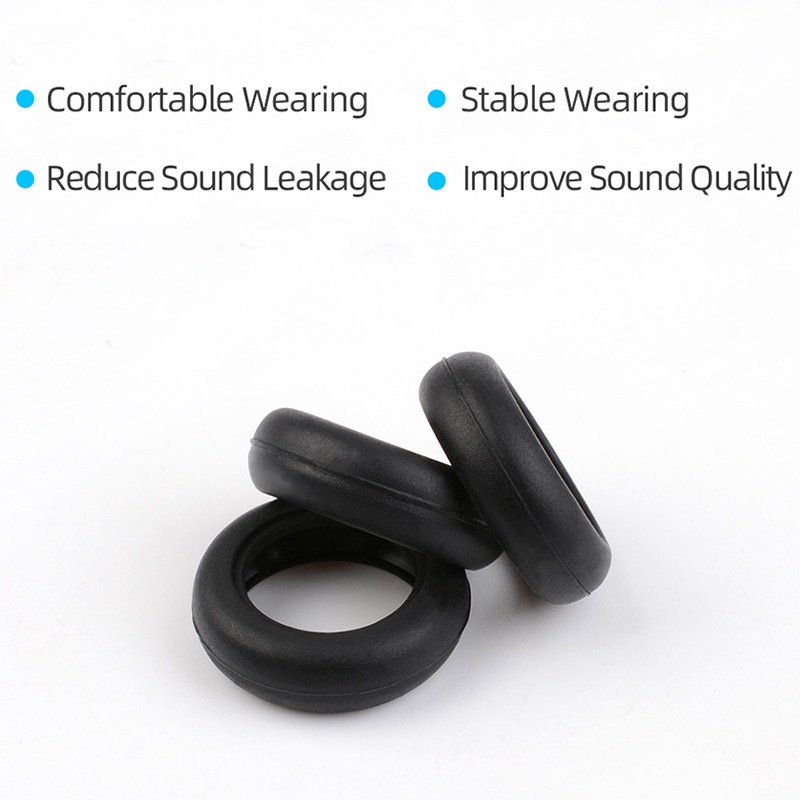 2 Pasang Earbud Bahan Silikon Warna Hitam Untuk St-10S Rw-1000 Rw-2000 Ebx21