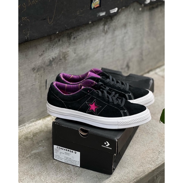 Converse one star black / purple