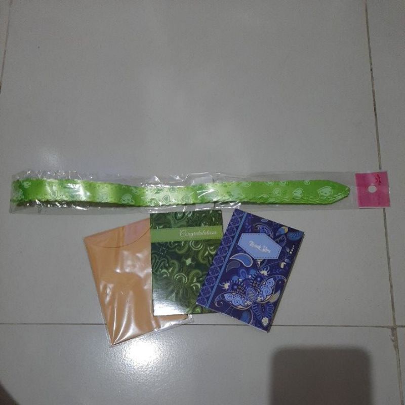 

Pita Hiasan Kado 6pc Kartu Ucapan + Amplop 2pc