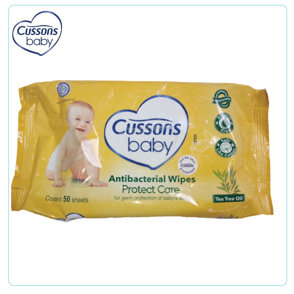 1 PCS - Tissue BASAH CUSSONS BABY WIPES wet tisu isi 45 lembar 50 sheets Cusson cusons