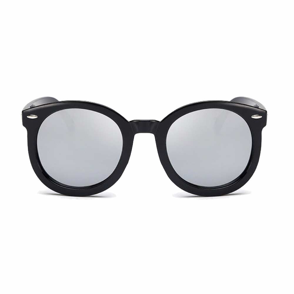 Anti UV 400 Sunglasses [ Hitam Silver ] Kacamata Wanita - HM389