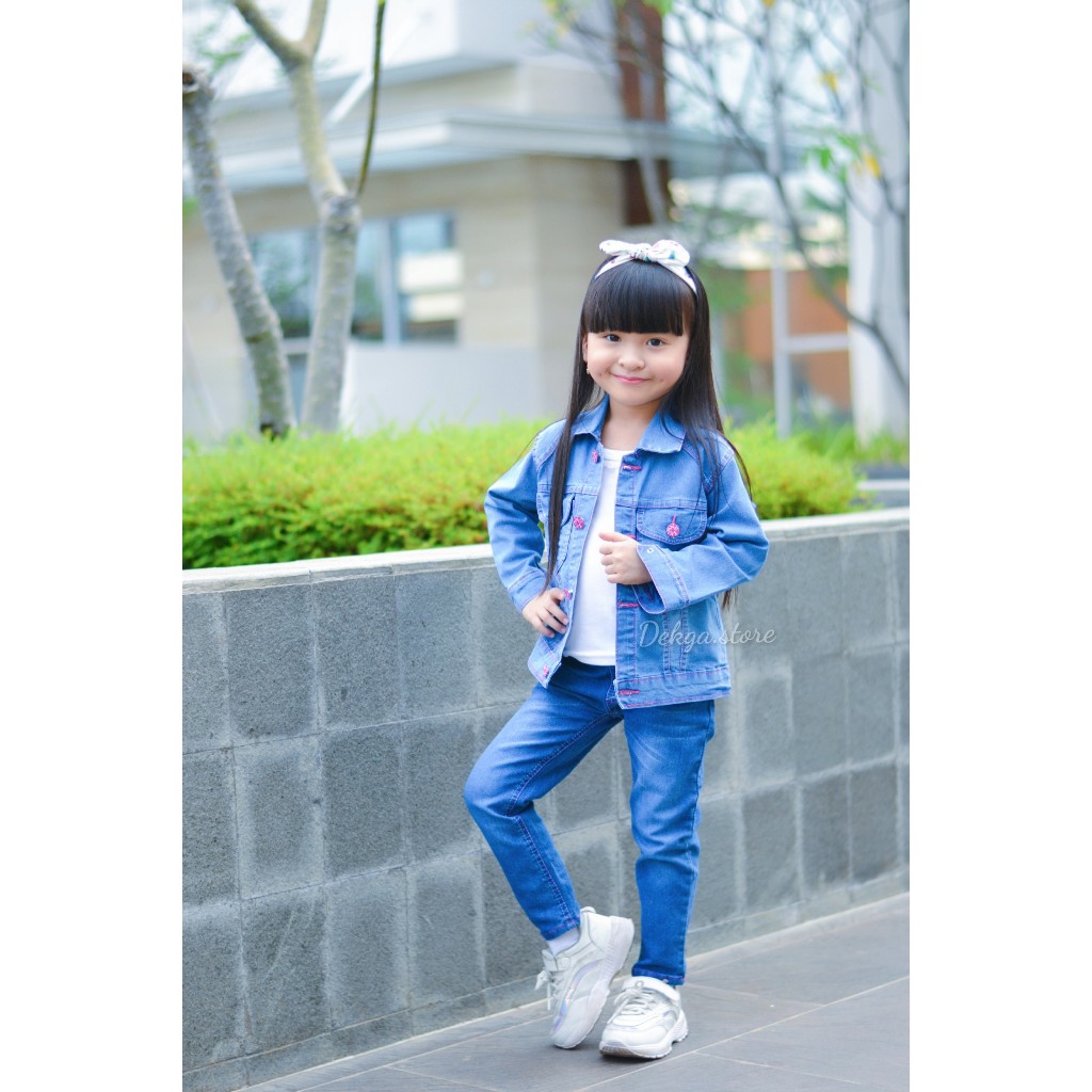 JAKET JEANS ANAK 2TH-12TH (PINK)