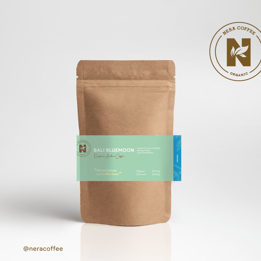 

Nera Coffee Organic Bali Bluemoon Arabica Beans/Ground Coffee