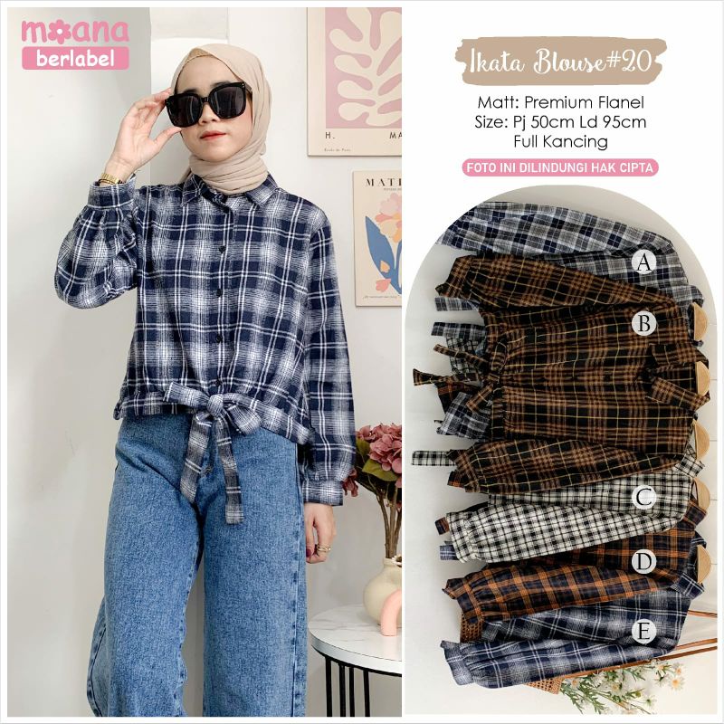 (NEW) BAJU BLOUSE WANITA FASHION MUSLIM // IKATA BLOUSE#18#20  BY MOANA-#20 kode ( E )