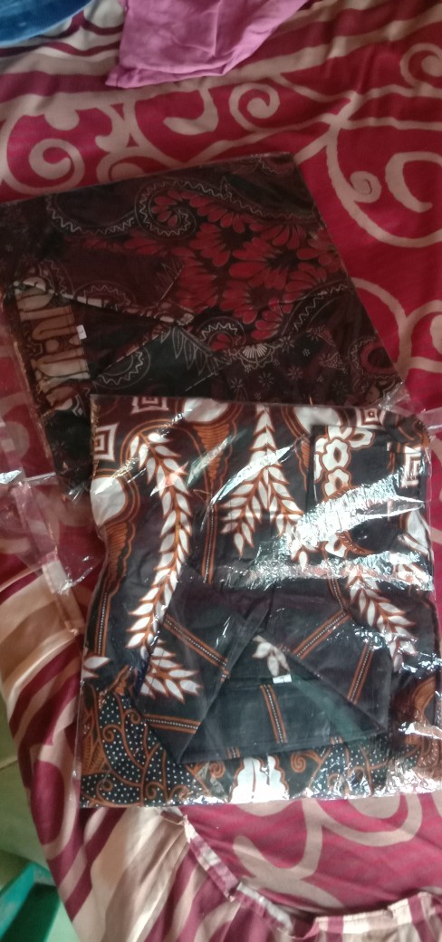 Kemeja Batik Pria Lengan Panjang M L Xl Xxl