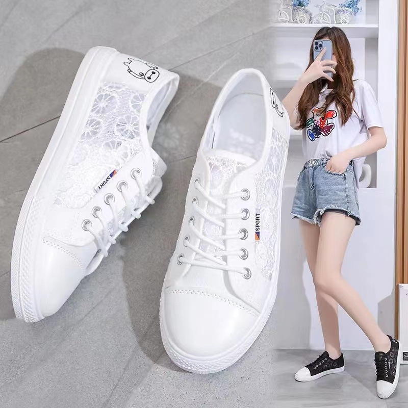 ❀ Chingu ❀  SEP005 (Tanpa Kotak) Sepatu Sneakers Wanita Motif Baymax Lace Kasual Model Korea Fashion Casual Sport Import