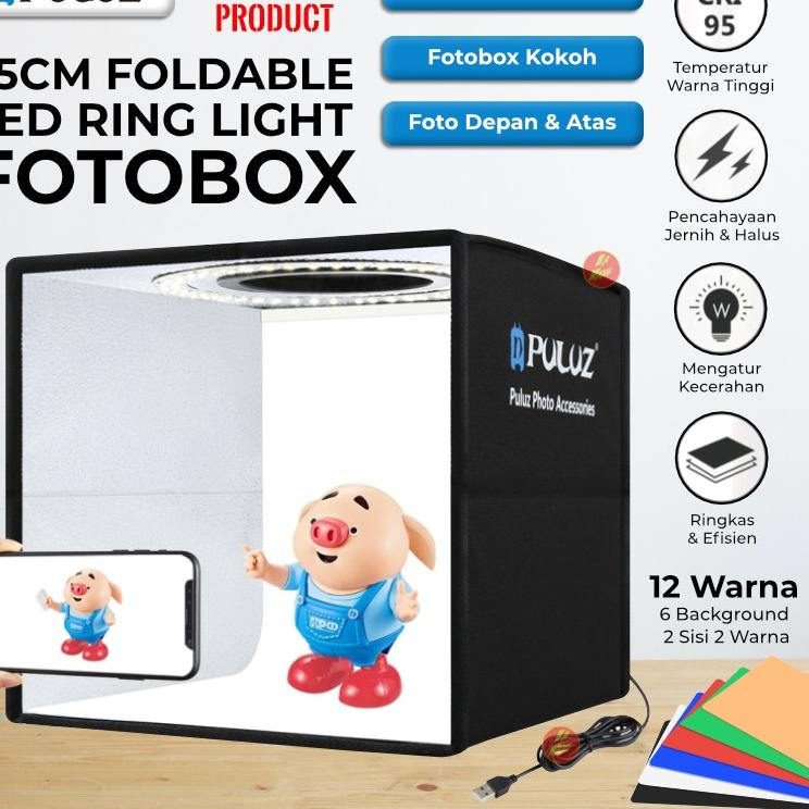 Fast Respon PULUZ Foto Photo Light Box 25cm 96 LED Photobox FotoBox Mini Studio