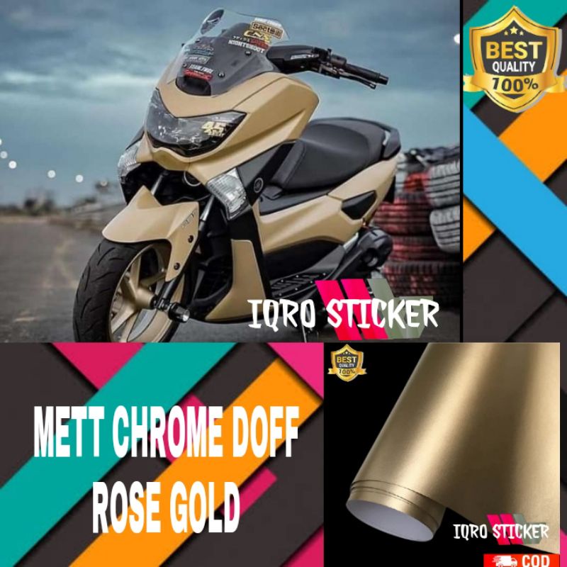 Stiker skotlet motor metalik krom doff scotlite mett doff rose gold merk infinty dan maxdecal