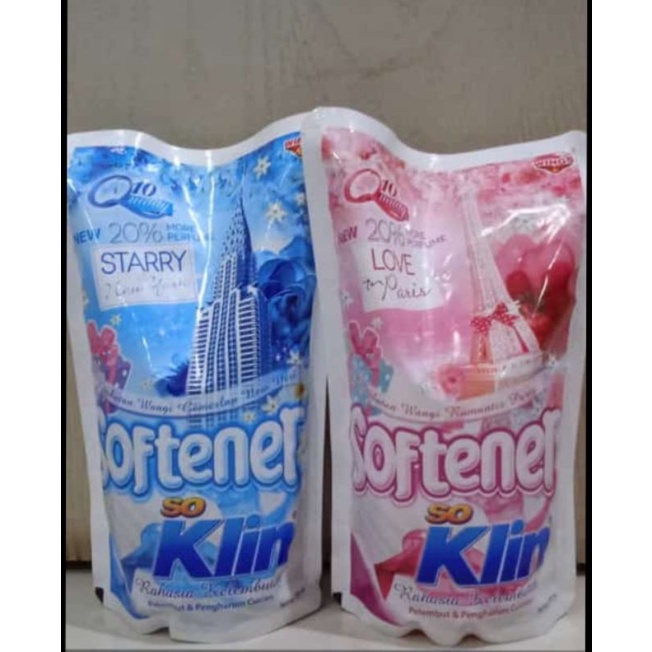 SoKlin Softener Refill 900ml / So Klin Softener Pelembut Pewangi Pakaian Pouch 900 ml