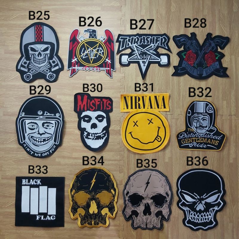 backpatch bordir musik/hypebeast ukuran besar best seller grosir