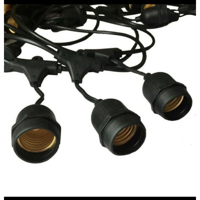 fiting lampu gantung 50m 50 meter 50 fiting lampu hias cafe 50m kabel outdoor 50 meter