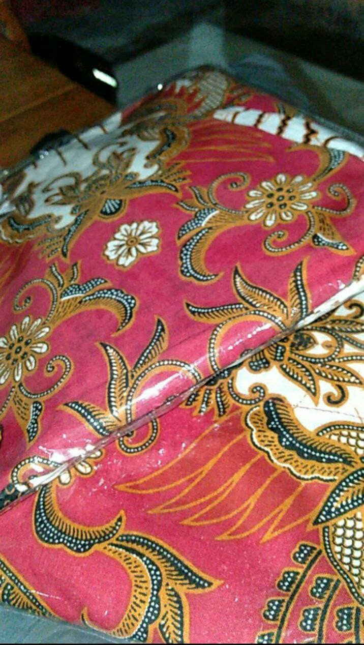 Promo Batik Couple Keluarga Sarimbit Sania Ruffle Batik Ori Ndoro Jowi Motif Seno Merah Putih