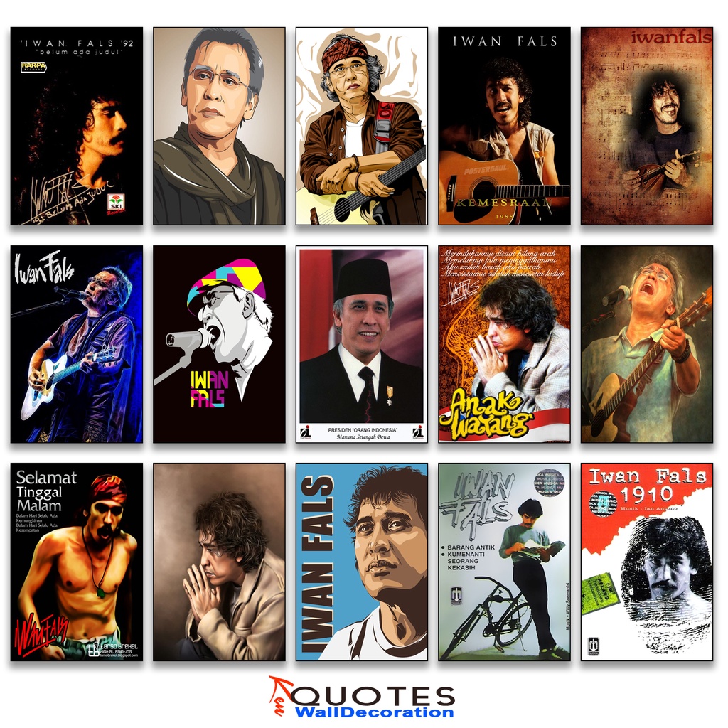 KenQuotes - Hiasan Dinding dekorasi Kamar Poster Iwan Fals Poster Kayu Vintage Pajangan- QV24