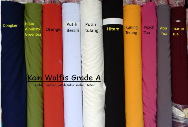 Kain Wolfis Grade A Meteran C01 Shopee Indonesia