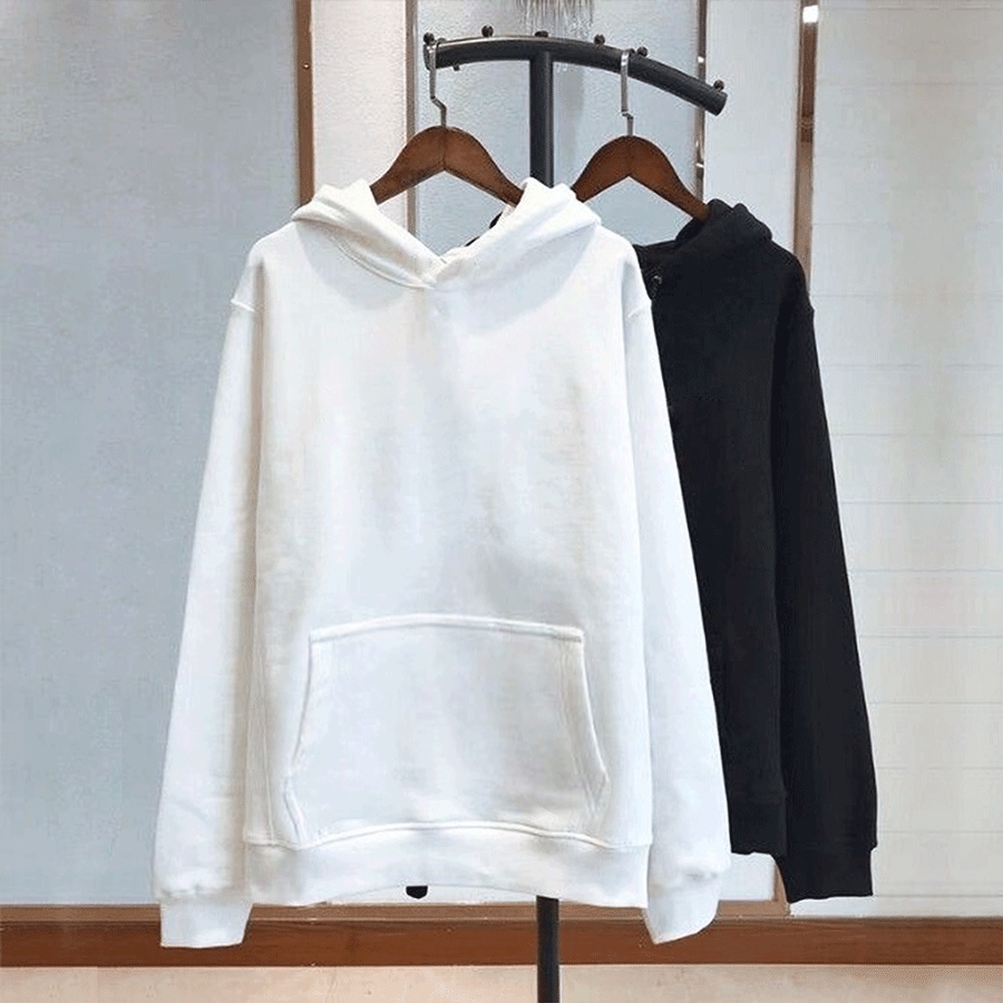 Parisdivarious Sweater Hoodie Jemper Basic Part 3 Bahan Fleece Size S - XXL (Pria &amp; Wanita)