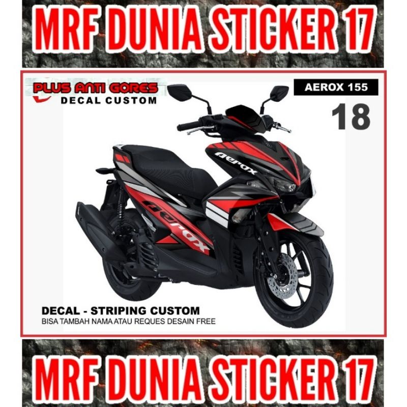 Sticker Decal Motor Aerox Full Body dekal motor Aerox 155 Full Body Stiker Striping motor Aerox 155 