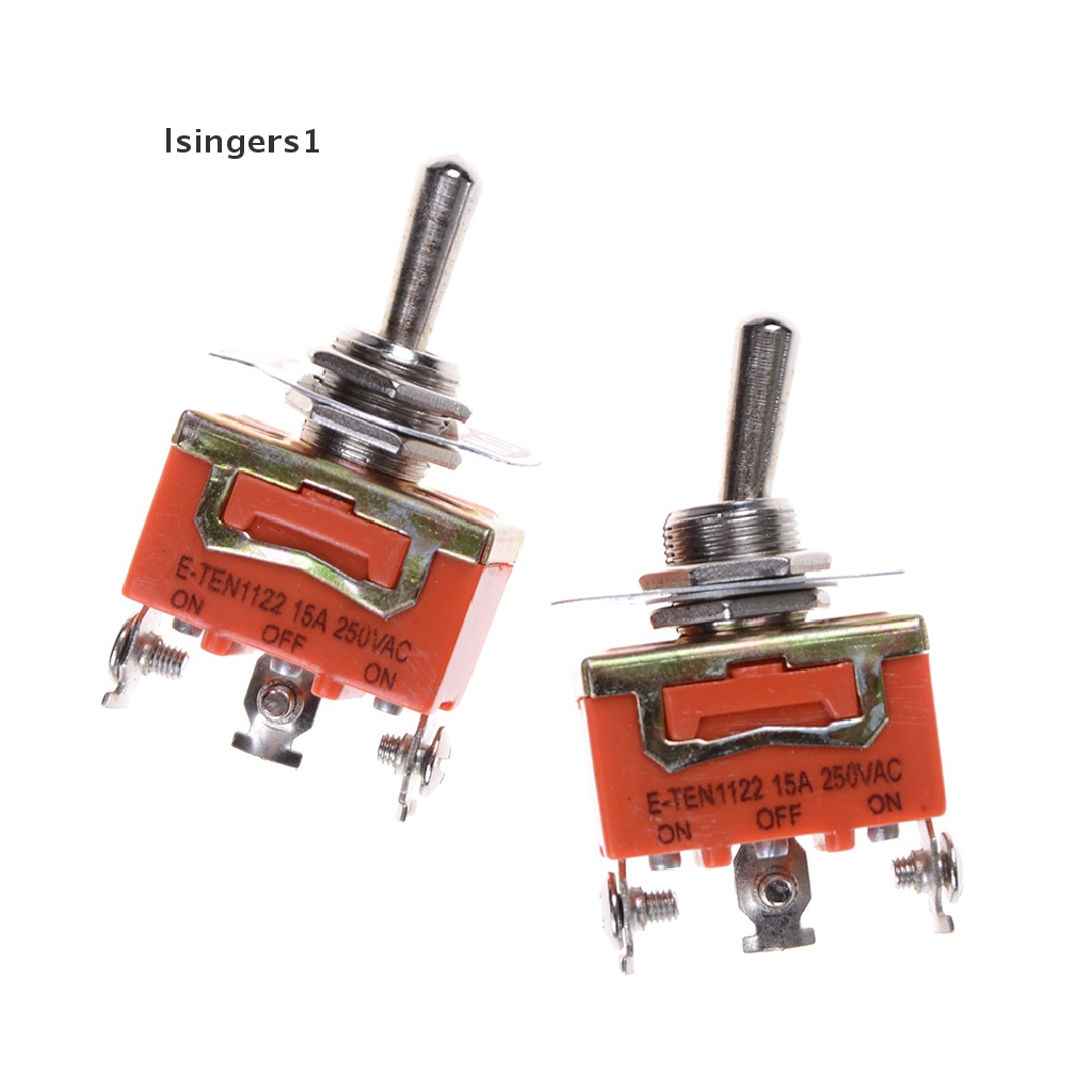 (lsingers1) Saklar Toggle Switch ON-OFF 3 Terminal SPDT 250V 15A Warna Oranye