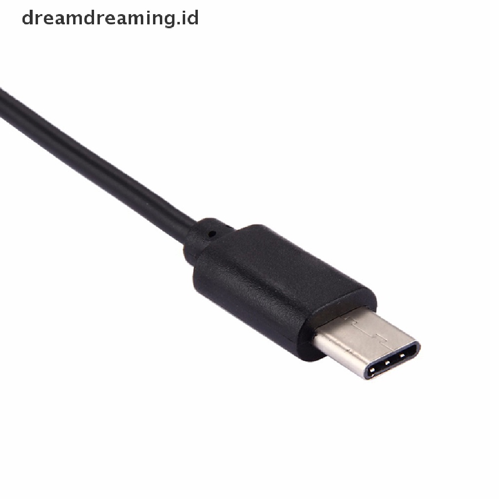 (Dreamdreaming.Id) Adapter Konverter Otg 3 In 1 Tipe-C 3.1 Male Ke Usb 2.0