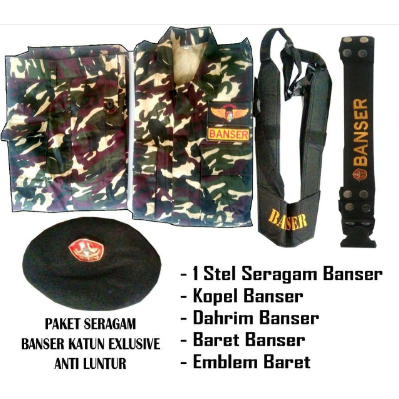 seragam banser lengkap anti luntur