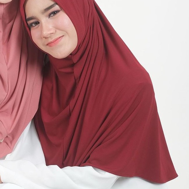 Gerai Aliyah | Bergo Kalila // bergo instan // bergo daily // bergo jersey // bergo daily jersey-Maroon