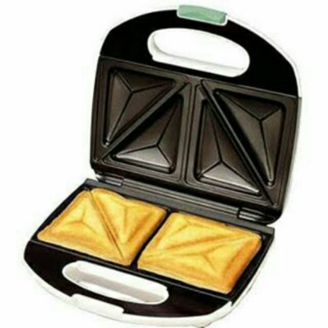 Toaster Sandwich Philips HD2393/02 - Pembuat Roti 4 Slice Non-Stick Beige/Putih