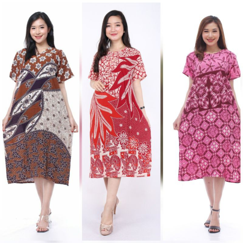 Daster Batik Varo Busui Pakai Kancing Bahan Santung