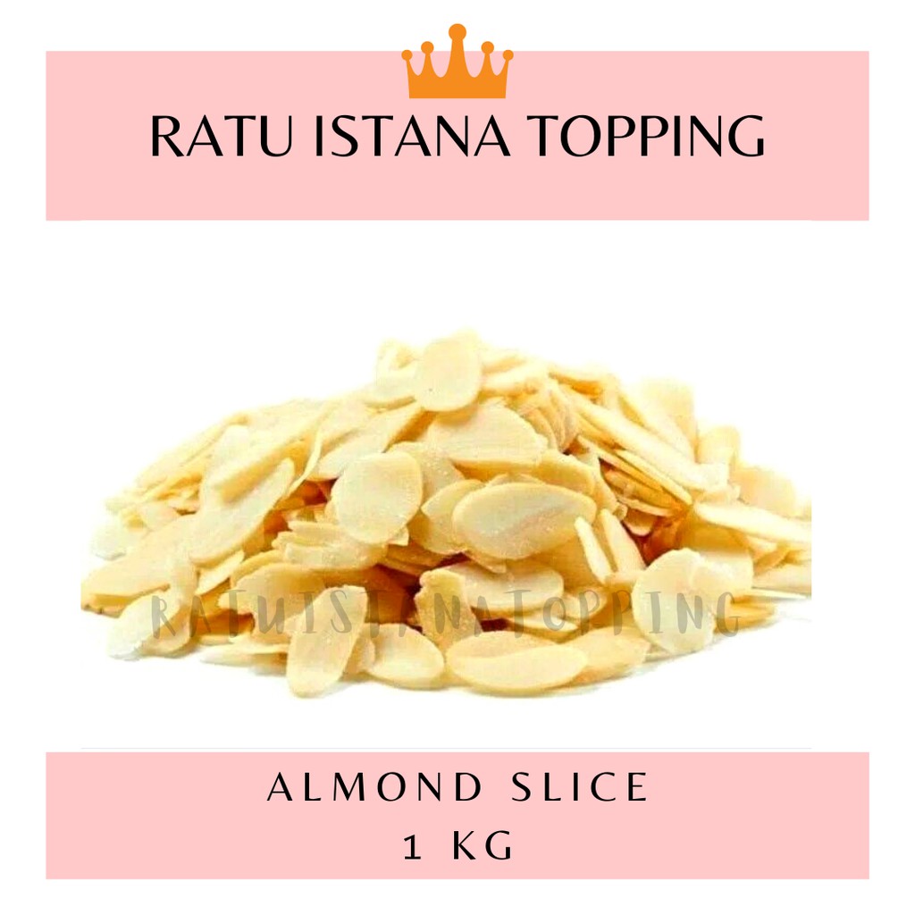 

SLICE KACANG ALMOND 1 KG - IRISAN KACANG ALMOND MENTAH - RAW ALMOND FLAKES ALMOND SLICED ORIGINAL