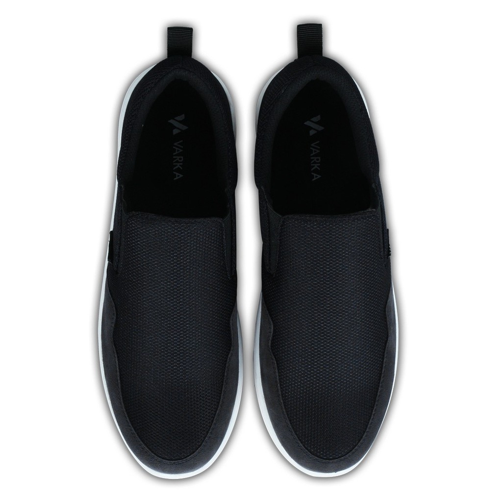 Sepatu Slip On Pria V 666 Brand Varka Sepatu Casual Santai Murah Berkualitas Warna Hitam