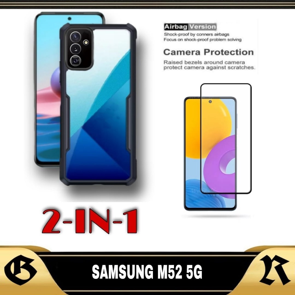 Case Fusion Samsung M52 5G 2021 A53 5G 2022 A33 5G 2022 Softcase Premium Full Cover Body Handphone Bonus Tempered Glass Layar