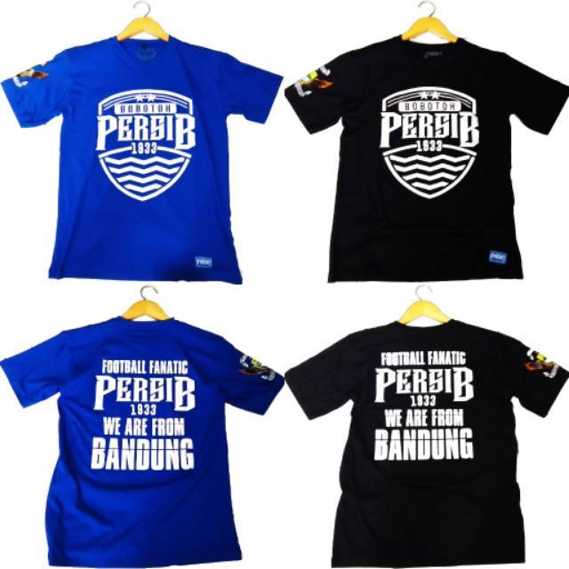 TERLARIS KAOS PERSIB FANATIC HITAM BIRU MURAH